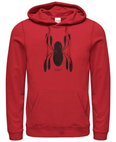 Marvel Men's Spider-man Far From Home Homecoming Chest Logo, Pullover Hoodie In Red