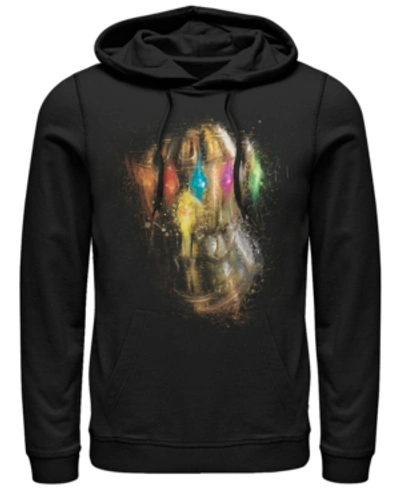 Marvel Men's Avengers Endgame Painted Thanos Gauntlet, Pullover Hoodie In Black