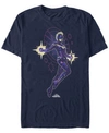 Marvel Men's Captain  Flying Star, Short Sleeve T-shirt In Navy