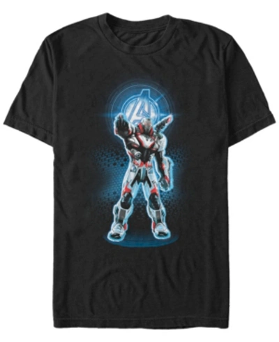 Marvel Men's Avengers Endgame War Machine Armor Suit, Short Sleeve T-shirt In Black