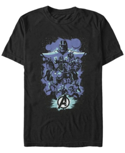 Marvel Men's Avengers Endgame Group Shot Pop Art, Short Sleeve T-shirt In Black