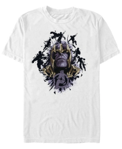 Marvel Men's Avengers Endgame Thanos In Action Big Face, Short Sleeve T-shirt In White