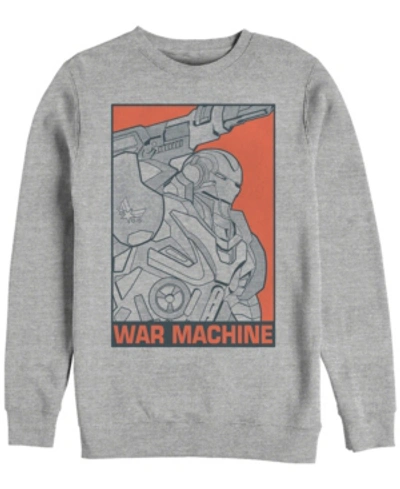 Marvel Men's Avengers Endgame War Machine Pop Art Poster, Crewneck Fleece In Athletic H