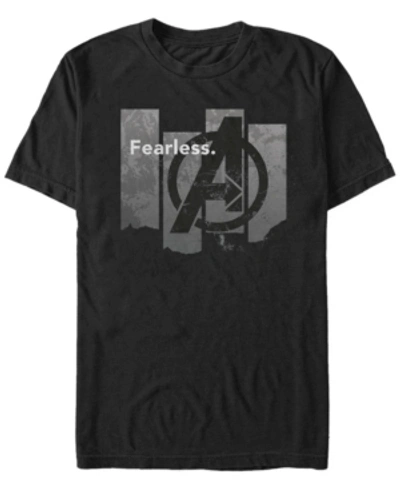 Marvel Men's Avengers Endgame Fearless Panel, Short Sleeve T-shirt In Black