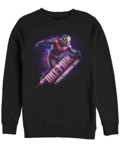 Marvel Men's Avengers Endgame I Am Ant-man Geometric Galaxy, Crewneck Fleece In Black