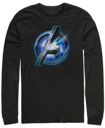 Marvel Men's Avengers Endgame Bright Light Logo, Long Sleeve T-shirt In Black