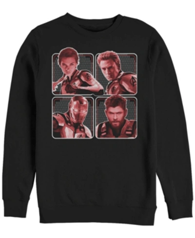 Marvel Men's Avengers Endgame Hero Box Up, Crewneck Fleece In Black