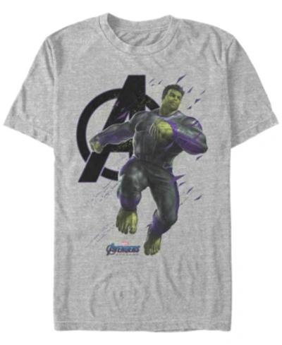 Marvel Men's Avengers Endgame Hulk Galaxy Jump, Short Sleeve T-shirt In Athletic H