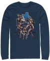 Marvel Men's Avengers Endgame Suit Group, Long Sleeve T-shirt In Navy