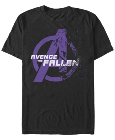 Marvel Men's Avengers Endgame Avenge The Fallen Logo, Short Sleeve T-shirt In Black