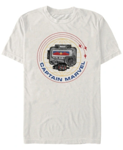 Marvel Men's Captain  Pager Logo, Short Sleeve T-shirt In Natural