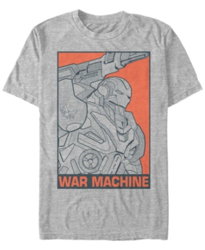 Marvel Men's Avengers Endgame War Machine Pop Art, Short Sleeve T-shirt In Athletic H