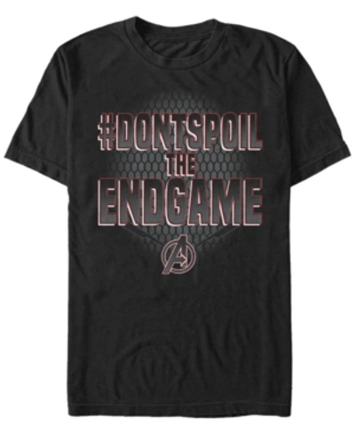 Marvel Men's Avengers Endgame Don't Spoil The Game, Short Sleeve T-shirt In Black