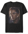Marvel Men's Avengers Endgame Black Widow Avenge The Fallen, Short Sleeve T-shirt In Black