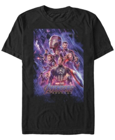 Marvel Men's Avengers Endgame Galaxy Poster, Short Sleeve T-shirt In Black