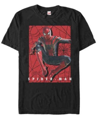 Marvel Men's Spider-man Jumping Web Slinger, Short Sleeve T-shirt In Black