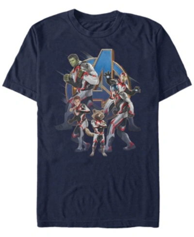 Marvel Men's Avengers Endgame Suit Group, Short Sleeve T-shirt In Navy