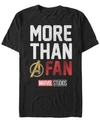 Marvel Men's More Than A Fan, Short Sleeve T-shirt In Black