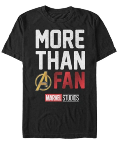 Marvel Men's More Than A Fan, Short Sleeve T-shirt In Black