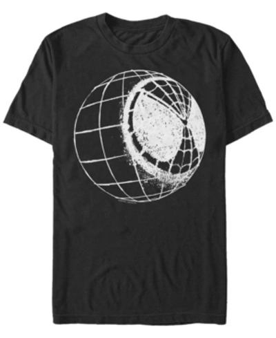 Marvel Men's Spider-man Far From Home Web Mask Globe, Short Sleeve T-shirt In Black