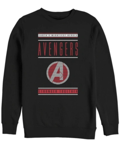 Marvel Men's Avengers Endgame Stronger Together, Crewneck Fleece In Black