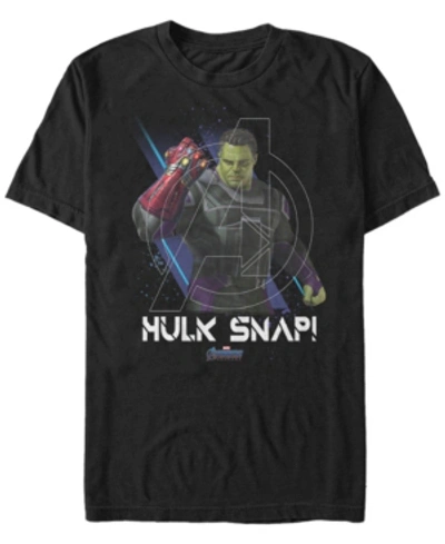 Marvel Men's Avengers Endgame Hulk Snap, Short Sleeve T-shirt In Black