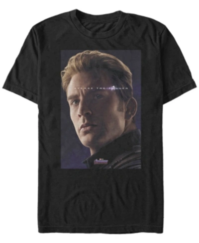 Marvel Men's Avengers Endgame Captain America Avenge The Fallen, Short Sleeve T-shirt In Black
