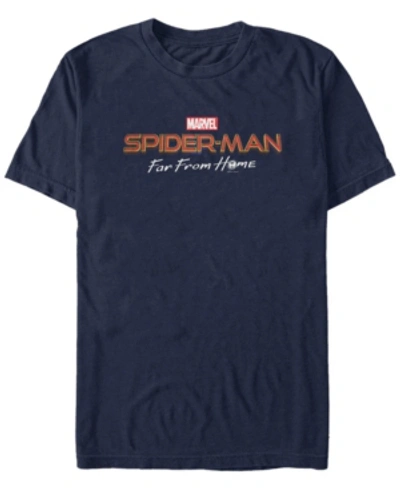 Marvel Men's Spider-man Far From Home, Short Sleeve T-shirt In Navy