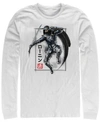 Marvel Men's Avengers Endgame Ronin Jump Action Pose, Long Sleeve T-shirt In White