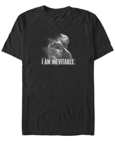 Marvel Men's Avengers Endgame Inevitable Thanos, Short Sleeve T-shirt In Black