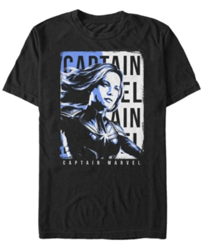 Marvel Men's Avengers Endgame Captain  Side View Poster, Short Sleeve T-shirt In Black