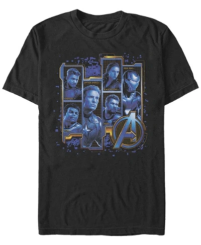 Marvel Men's Avengers Endgame Box Up Portraits, Short Sleeve T-shirt In Black