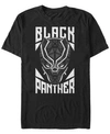 Marvel Men's Black Panther Geometric Mask, Short Sleeve T-shirt In Black