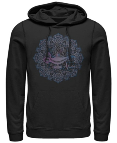 Disney Men's Aladdin Lamp Mandala, Pullover Hoodie In Black