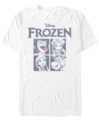 Disney Men's Frozen Group Box Up, Short Sleeve T-shirt In White