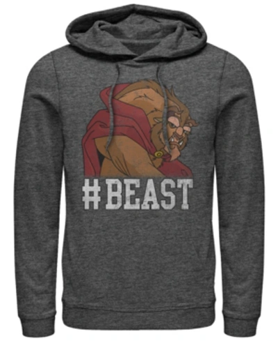 Disney Men's Beauty The Beast Hashtag Beast, Pullover Hoodie In Dark Gray