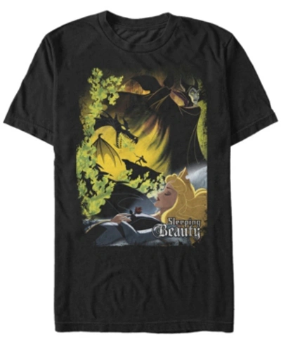 Disney Men's Sleepy Beauty Poster, Short Sleeve T-shirt In Black