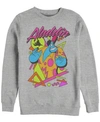 Disney Men's Aladdin Genie In A Shirt Retro Abstract, Crewneck Fleece In Heathr Gry
