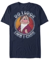 Disney Men's Snow White Dwarf Grumpy Do I Look Like I Care, Short Sleeve T-shirt In Navy