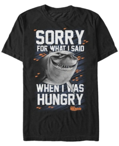 Disney Men's Bruce Was Hungry Short Sleeve Crew T-shirt In Black
