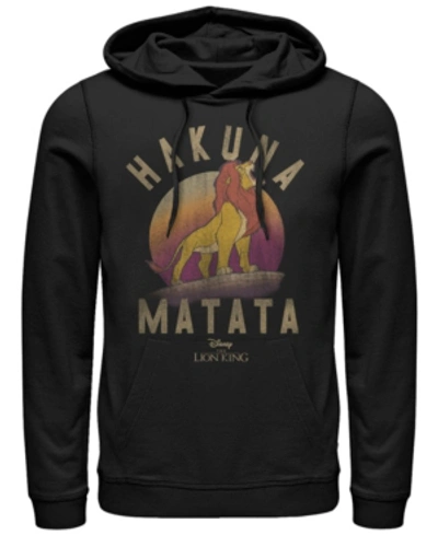 Disney Men's Lion King Simba Hakuna Matata, Pullover Hoodie In Black