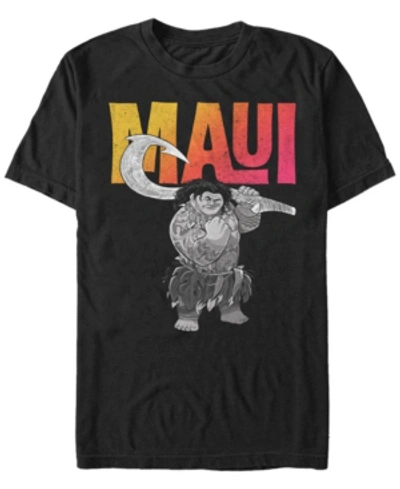 Disney Men's Moana Maui Portrait, Short Sleeve T-shirt In Black