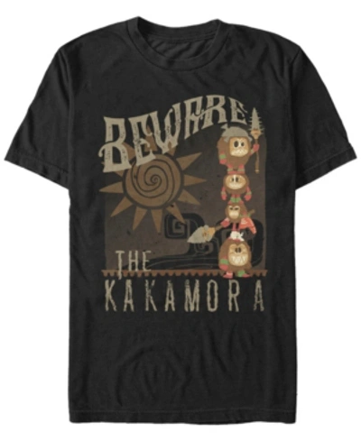 Disney Men's Moana Beware Of The Kakamora, Short Sleeve T-shirt In Black