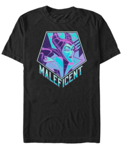 Disney Men's Sleeping Beauty Maleficent Pop Art, Short Sleeve T-shirt In Black