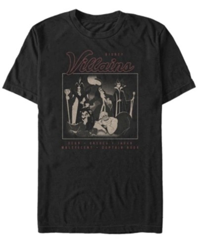 Disney Men's Villains Group Portrait, Short Sleeve T-shirt In Black
