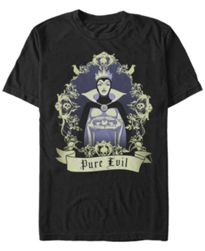 Disney Men's Pure Evil Queen, Short Sleeve T-shirt In Black