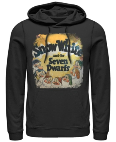 Disney Men's Snow White Dwarfs Vintage Inspired Cover Pullover, Fleece In Black
