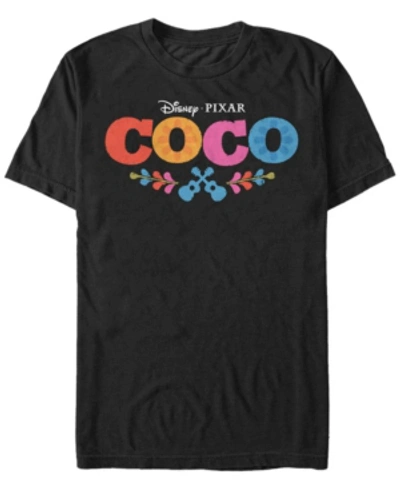 Disney Pixar Men's Coco Movie Logo, Short Sleeve T-shirt In Black