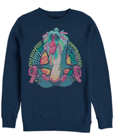 Disney Men's Lion King Geometric Rafiki, Crewneck Fleece In Navy