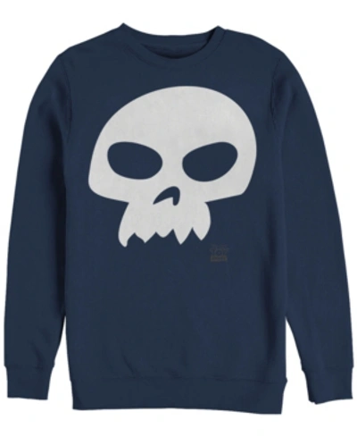 Disney Pixar Men's Toy Story Sid Skull Costume, Crewneck Fleece In Navy